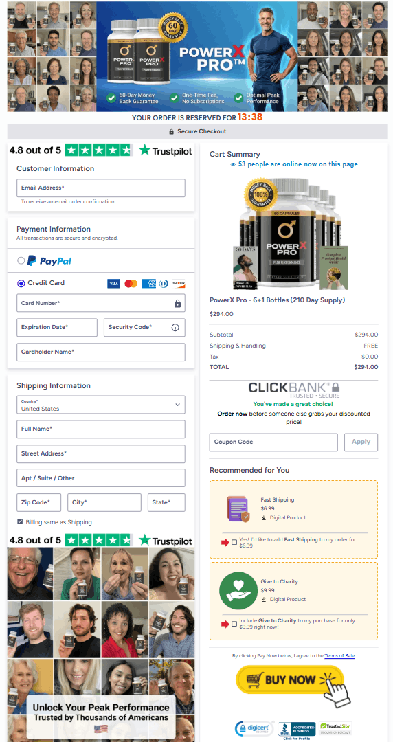 PowerX Pro order form